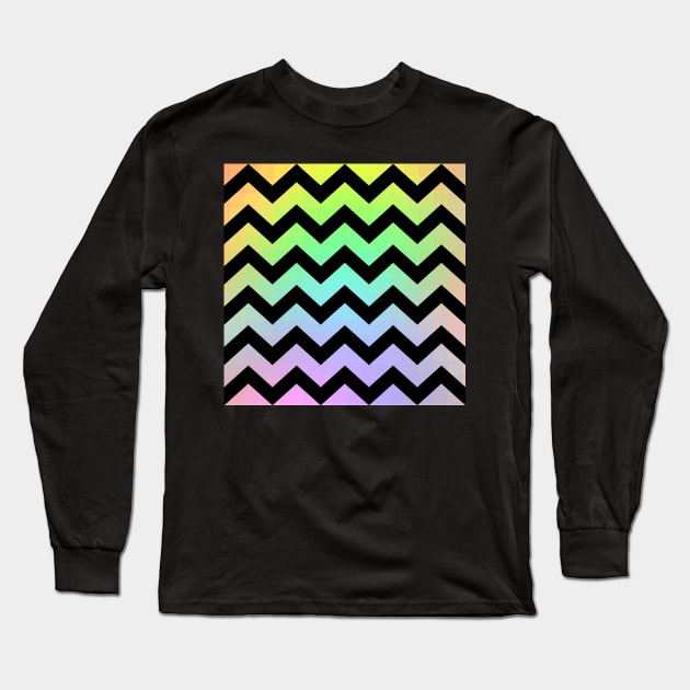 Rainbow Chevron Long Sleeve T-Shirt by LylaLace Studio